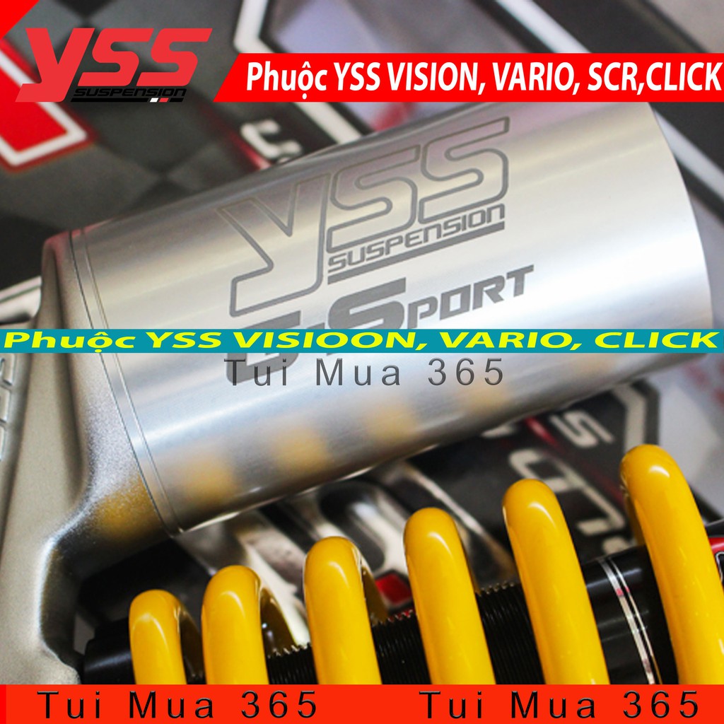 Phuộc YSS Bình Dầu Vario, Vision, Click, SCR G-Sport Vàng