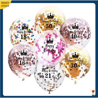 1 Bong Bóng Trong Suốt 12 inch Hình Vương Miện Sinh Nhật