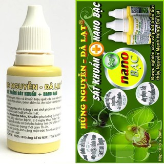 Dung dịch sát khuẩn nano bạc Hùng Nguyễn lọ 20ml