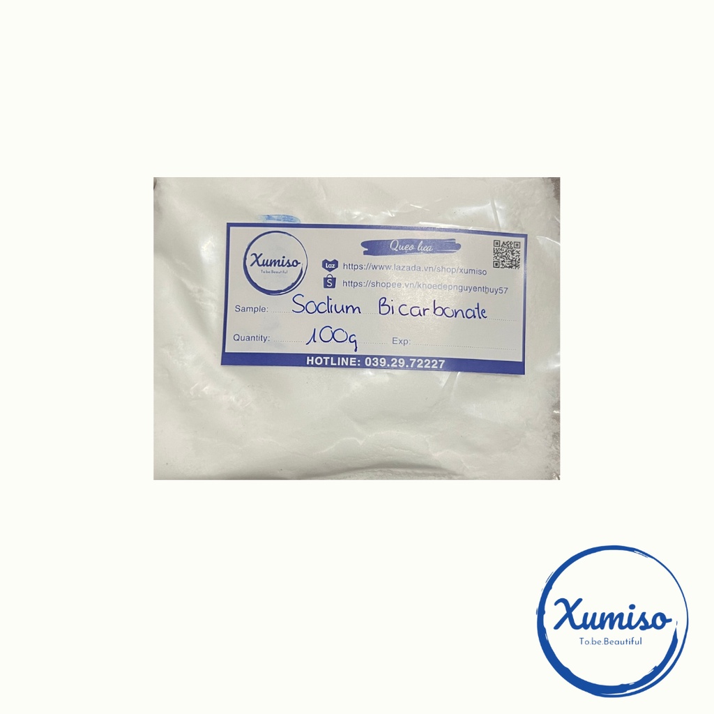 Sodium Bicarbonate - Bọt rửa mặt , làm sạch - nguyên liệu mỹ phẩm - Xumiso - 100G
