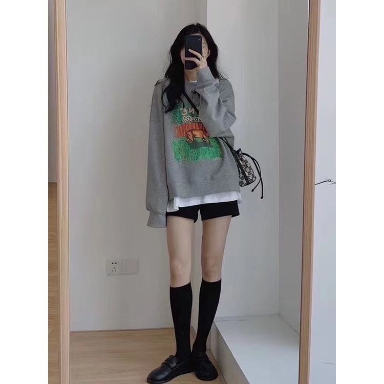 Áo thun tay dài dáng rộng có 10 màu size S-2XL thời trang cho nữ | BigBuy360 - bigbuy360.vn