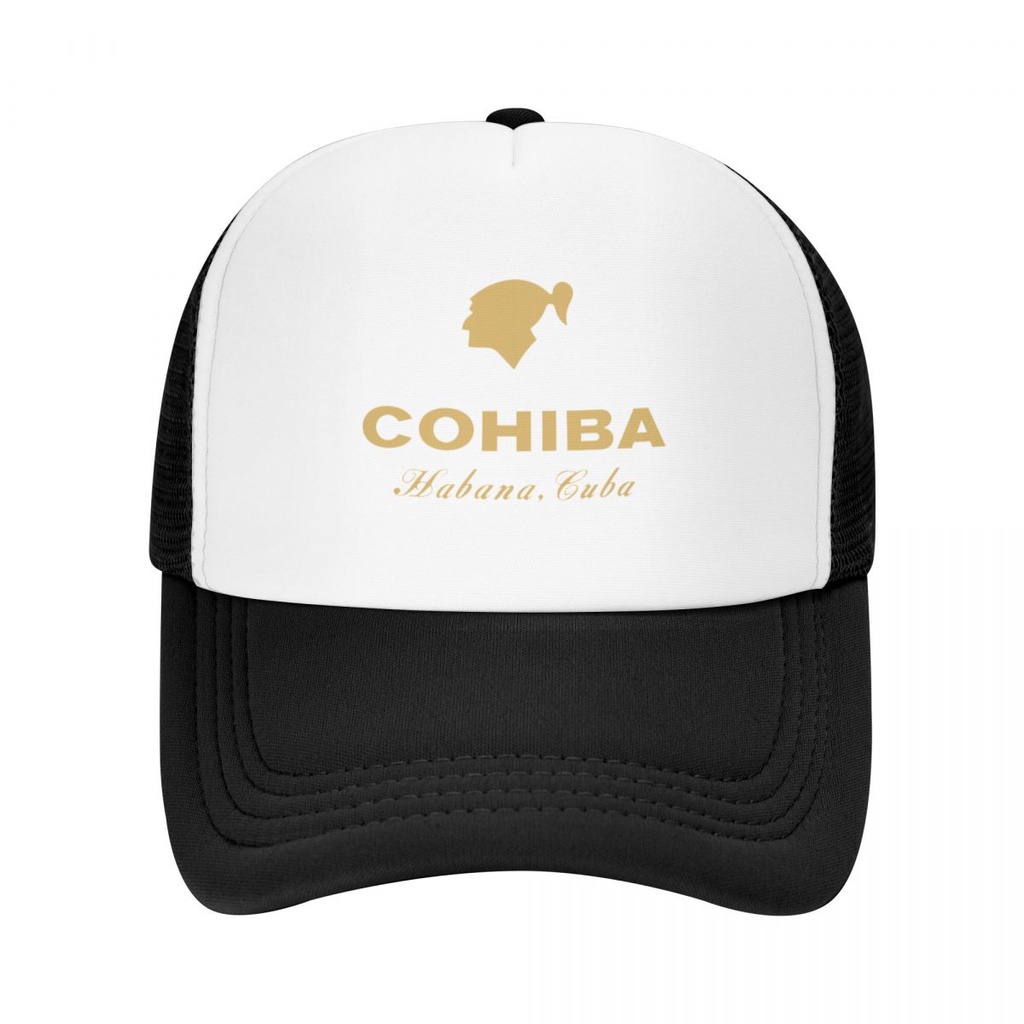 Logo Cohiba Người Lớn Lưới Mũ Trucker Nam Nữ Vành Phẳng Mũ Bóng Chày Lưới Độ Cứng Cao Có Thể Điều Ch