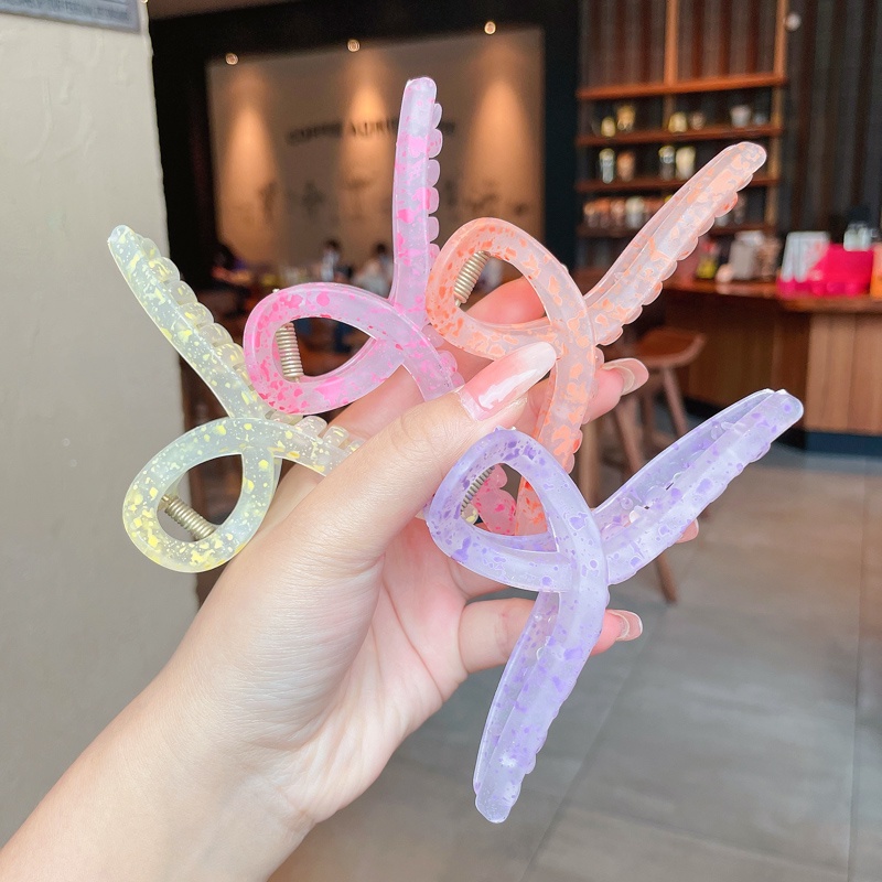 Kẹp tóc hình cá mập kích cỡ lớn nhiều màu sắc phong cách hàn quốc cho nữ