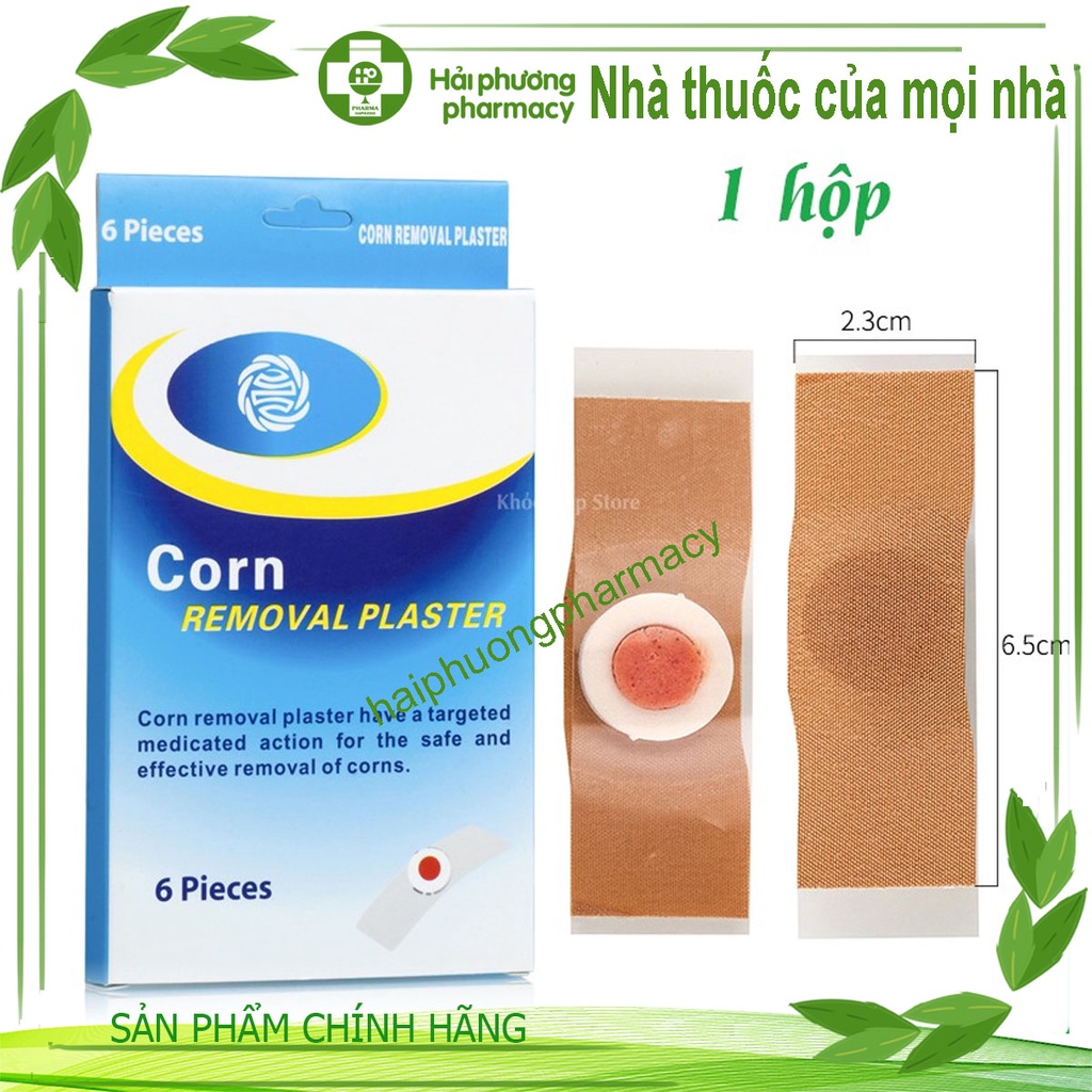 Miếng dán giảm mụn cóc Corn Removal Plaster HAOBLOG, hiệu quả và an toàn - Hộp 6 miếng