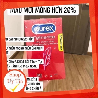 (Giá sốc) Bao cao su siêu mỏng Durex của Úc - Hộp 30 (ktsxuan)