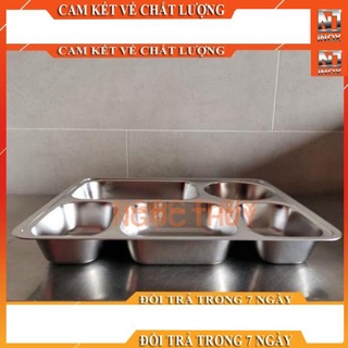 Khay cơm phần 5 ngăn inox cao cấp