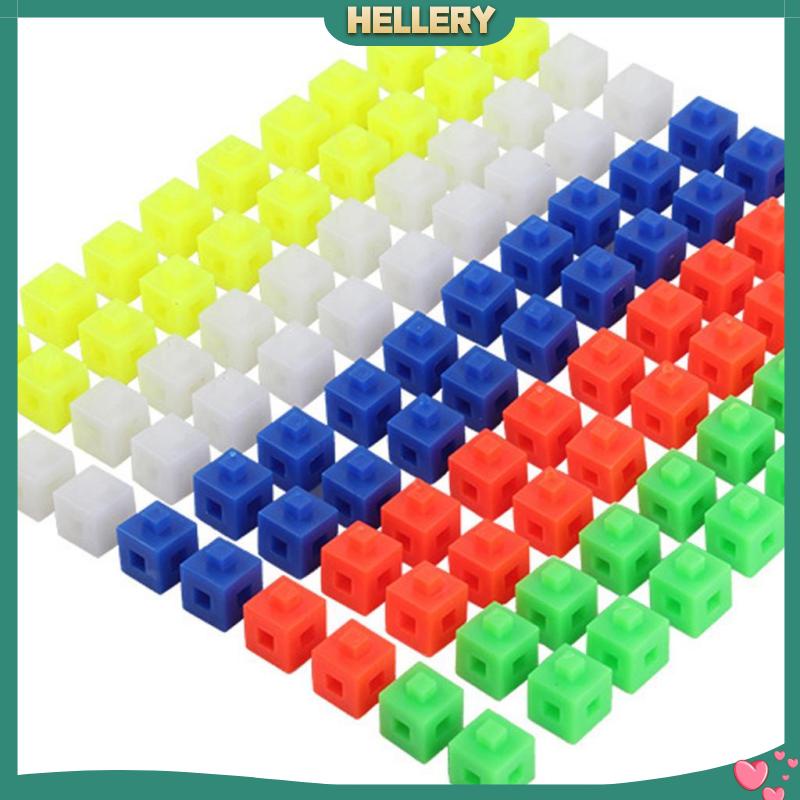 Bộ 100 Khối Lập Phương Nhiều Khớp Nối / Học Toán 5 Màu Tùy Chọn