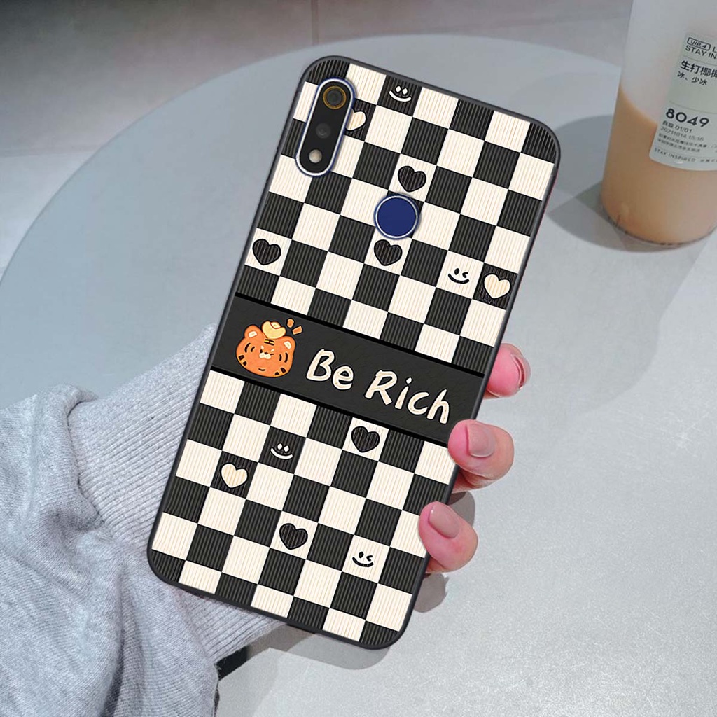 Ốp Realme 3 / 3 Pro gấu Bear rick caro vuông thời trang siêu đẹp