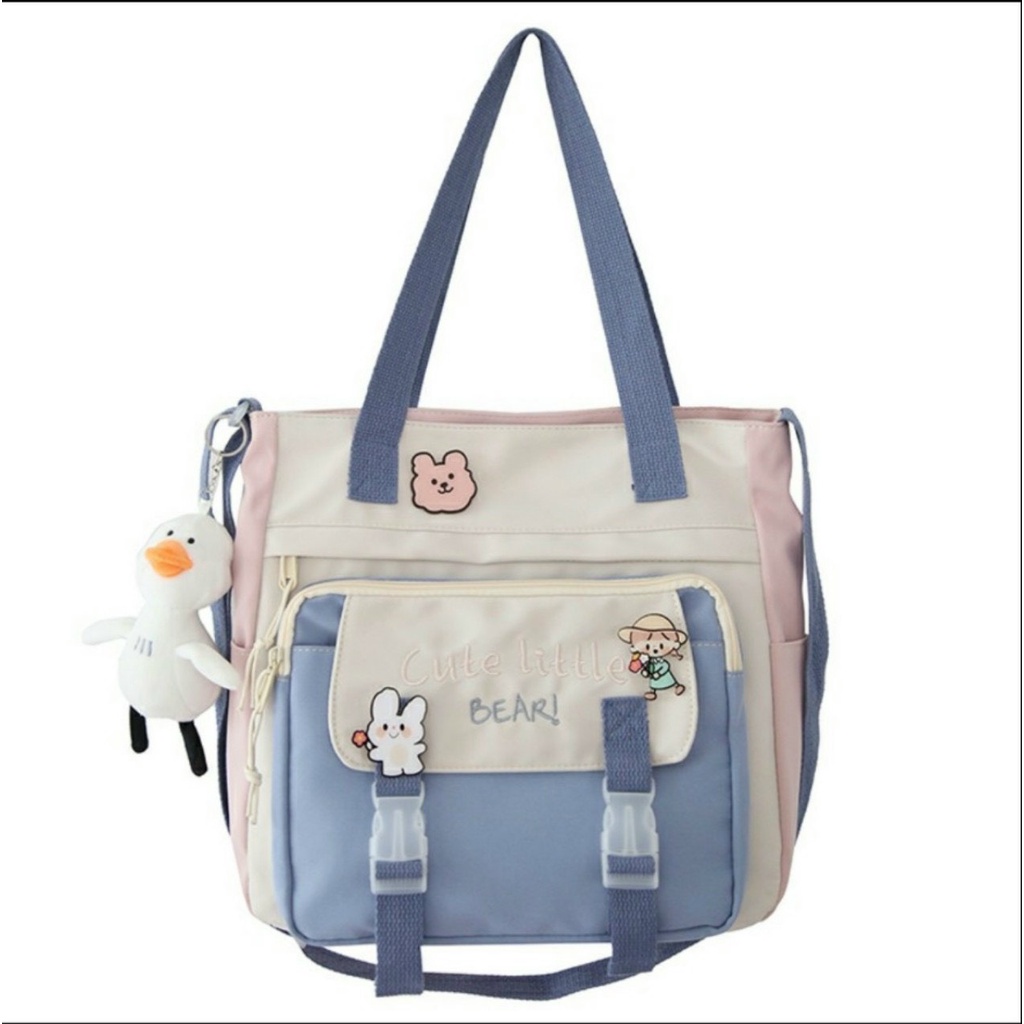 Túi tote đeo chéo thời trang sinh viên học sinh - Cute Bear