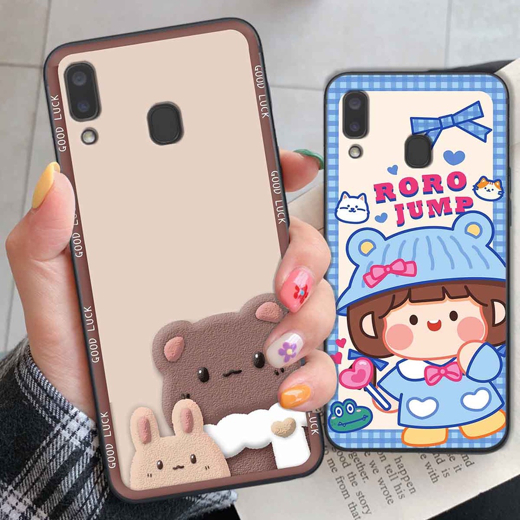 Ốp Samsung A20 / A30 bear brick, gấu đáng yêu, dễ thương