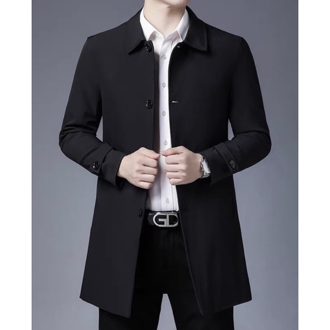 Áo khoác măng tô dạ nam cao cấp ảnh thật