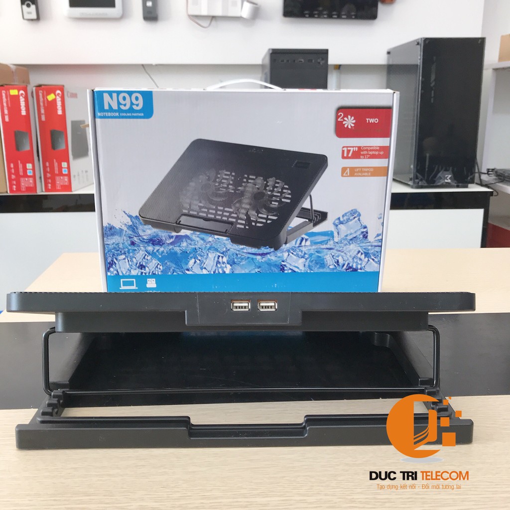 Đế giá đỡ quạt tản hút nhiệt N99 laptop máy tính bền tốt - quạt tản nhiệt to chạy êm làm mát cực nhanh