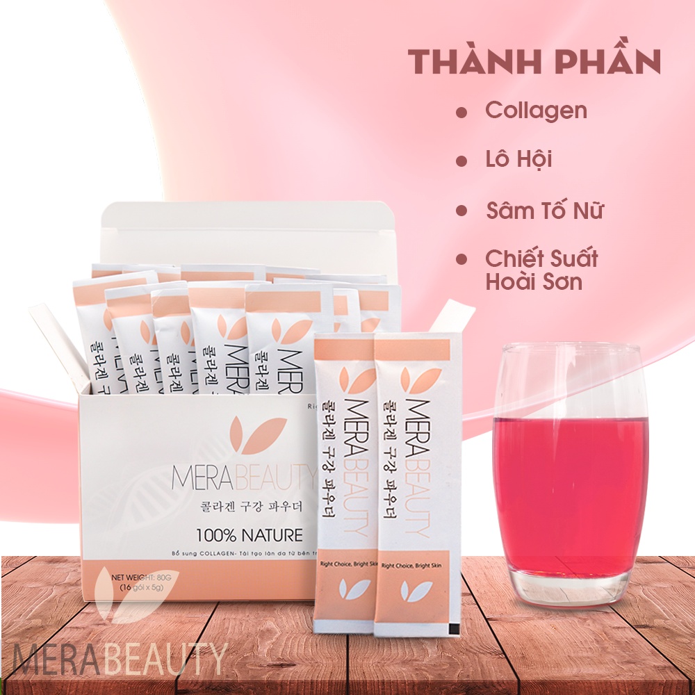 Gói bột bổ sung Collagen và Nội tiết tố MERABEAUTY