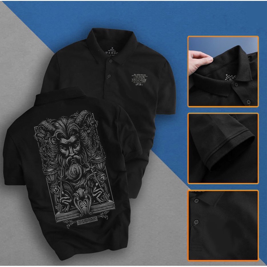 Áo Polo Nam Đen áo thun có cổ Polo phong cách lịch lãm Phông nam cổ trụ in 3D sắc nét chất vải thoáng mát -B&W POLO67