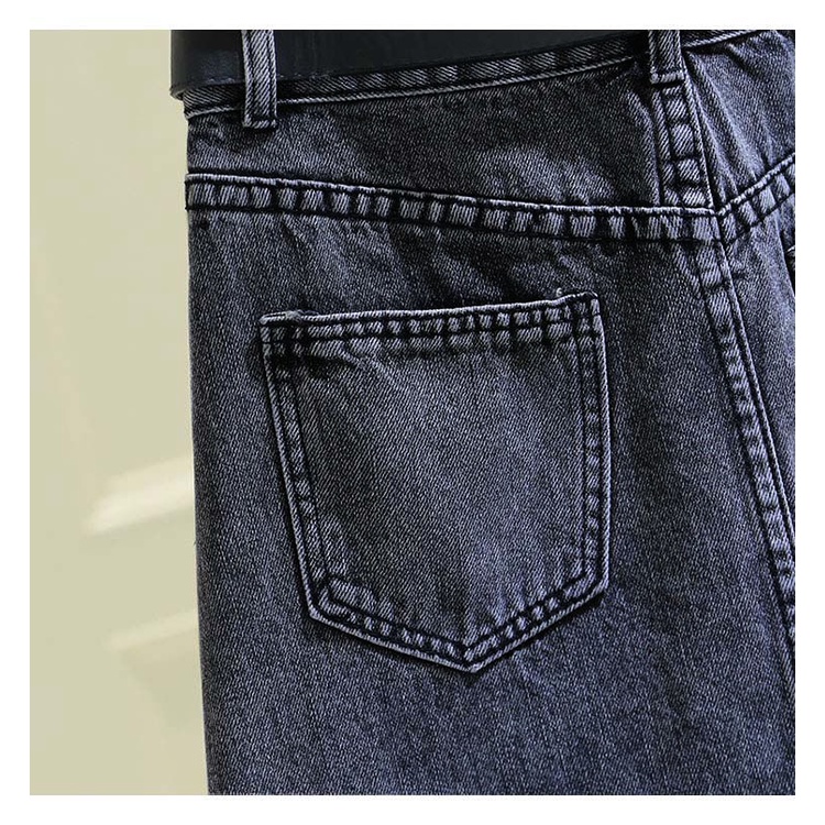 Chân váy jean COZOK lưng cao kiểu dáng đơn giản hợp thời trang