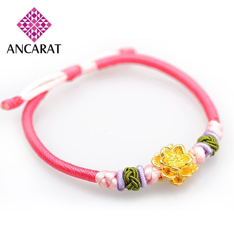 ANCARAT - Charm Hoa Sen - Miễn phí tết vòng tay Handmade