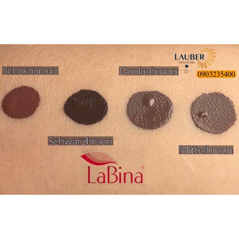 Mực phun chân mày Labina.Dunkelbraun .