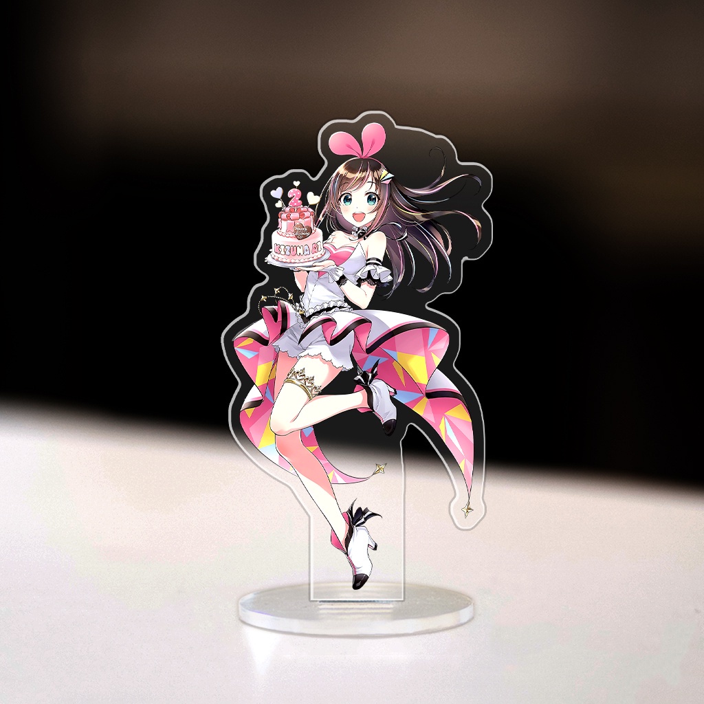Mô hình đứng standee bằng arcrylic Hololive nhân vật Vtuber bóng chày decor góc học tập để bàn làm việc cao 15cm
