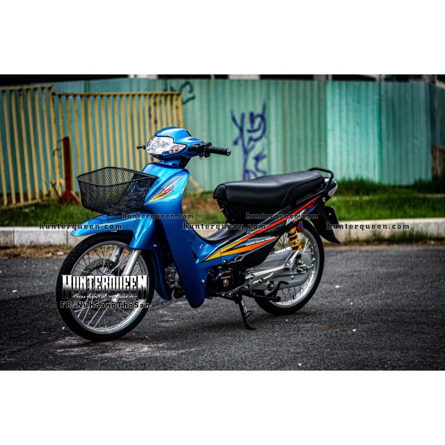 Tem rời dán xe WAVE 110 đen xanh. Chất keo bền đẹp không bay màu