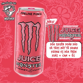 Nước Tăng Lực Monster Energy Pipeline Punch Hồng - 473ml Mỹ