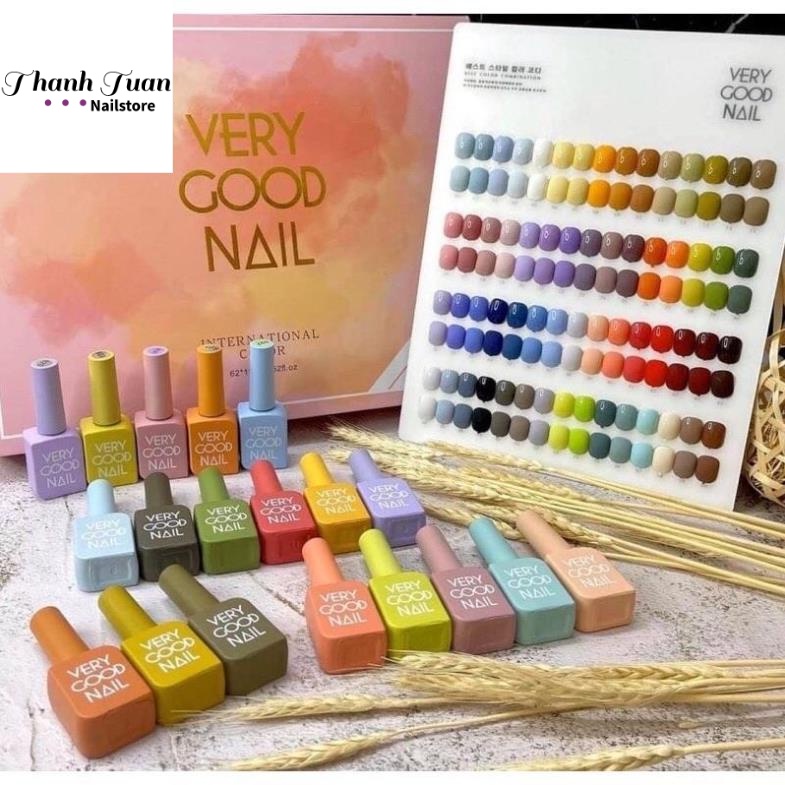 Set Sơn gel 60 màu Very Good Nail tặng kèm bảng màu + 1 cặp base top - Phụ kiện đồ nail