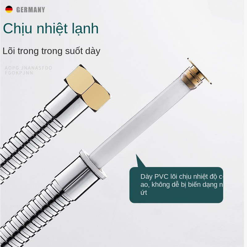 Vòi tắm 1,5m 2m nóng và lạnh Ống phun nước bằng thép không gỉ Máy mưa phụ kiện chung