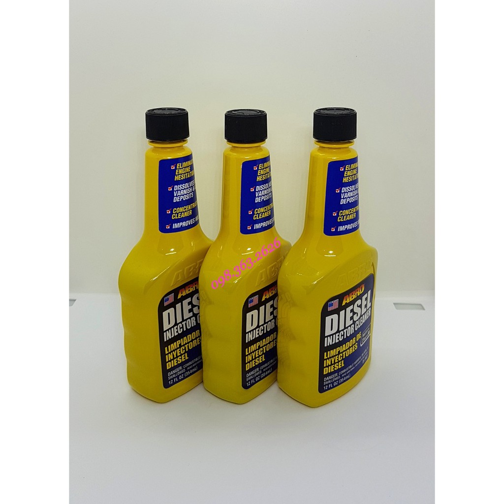 Dung Dịch Súc Béc Dầu ABRO-DIESEL INJECTOR CLEANER 354ml