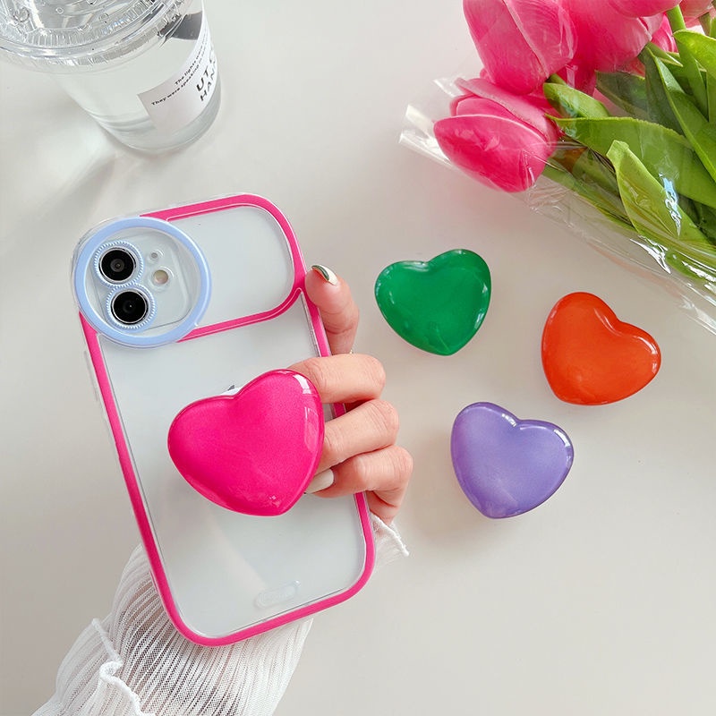 Giá Đỡ Điện Thoại Hình Trái Tim 3D Đơn Giản Phong Cách INS Mới