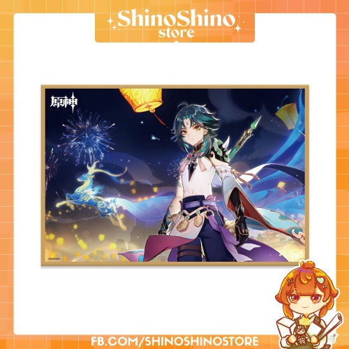 [có sẵn] bảng kí tranh in giấy cứng shikishi Xiao/ Zhongli chính hãng genshin impact official