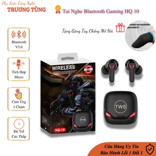 Tai Nghe Bluetooth Gaming HQ 10 - Không Dây Độ Trễ Cực Thấp Tai Nghe Hay Có Micro Cảm Ứng 1 Chạm Pin Siêu Lâu