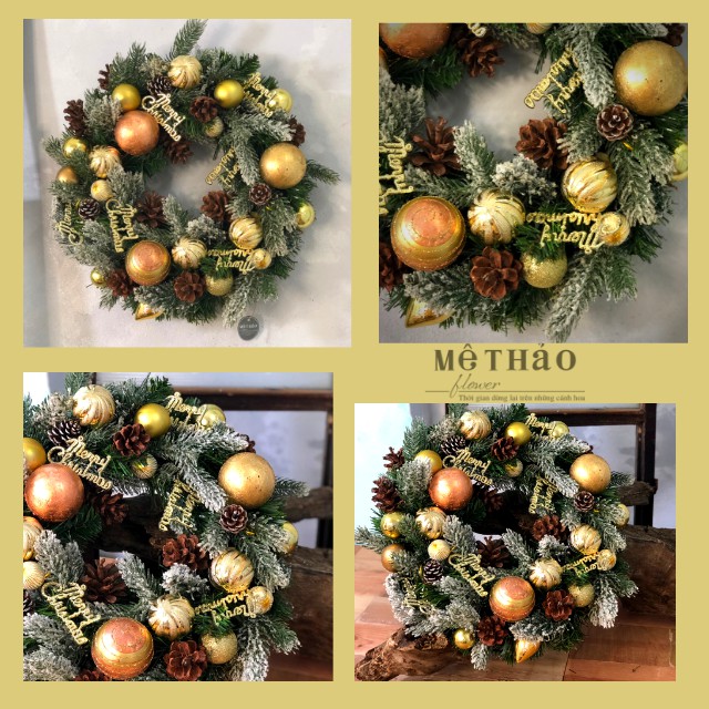 (Ảnh Shop chụp) Vòng Nguyệt Quế Noel Trang Trí Giáng Sinh, Decor Phòng Khách, Shop, Studio của Mê Thảo Flower