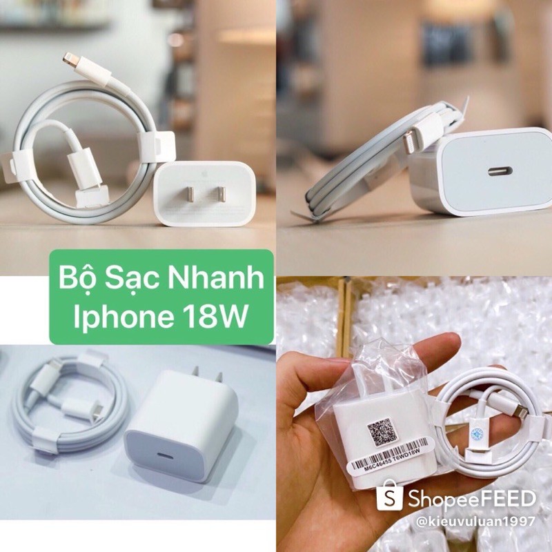 Bộ Sạc Nhanh 18W iphone - về nhiều mua dt vài chục triệu, tiếc j ít tiền mua sạc nhanh ạ