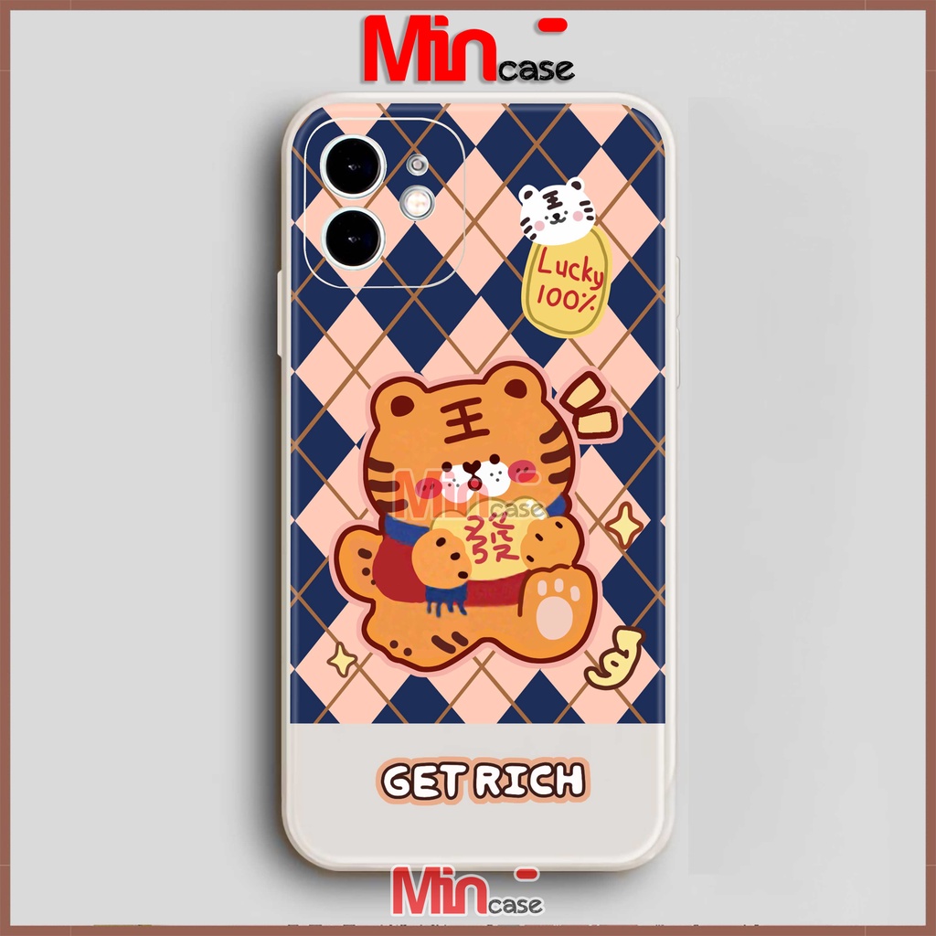 Ốp lưng iPhone Hổ Tiger viền vuông silicon mềm dẻo cho iphone 6/6s/7/8/X/XS/XR/11/12/13 Pro Plus Max cute dễ thương đẹp