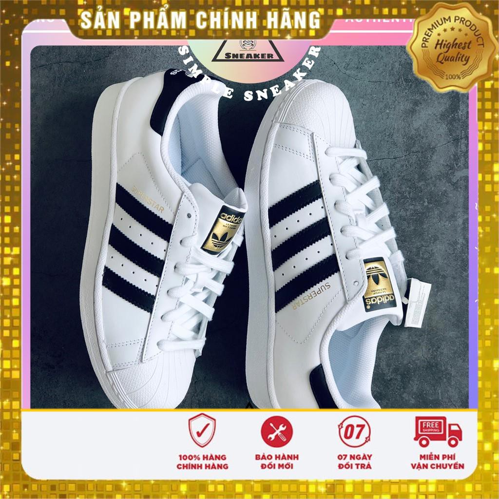 [Hạ Giá] Giày Adidas Chính Hãng 🔴FREESHIP🔴 Adidas Super Star Mũi Sò - Giày Adidas Superstar Tem Vàng Chuẩn Auth