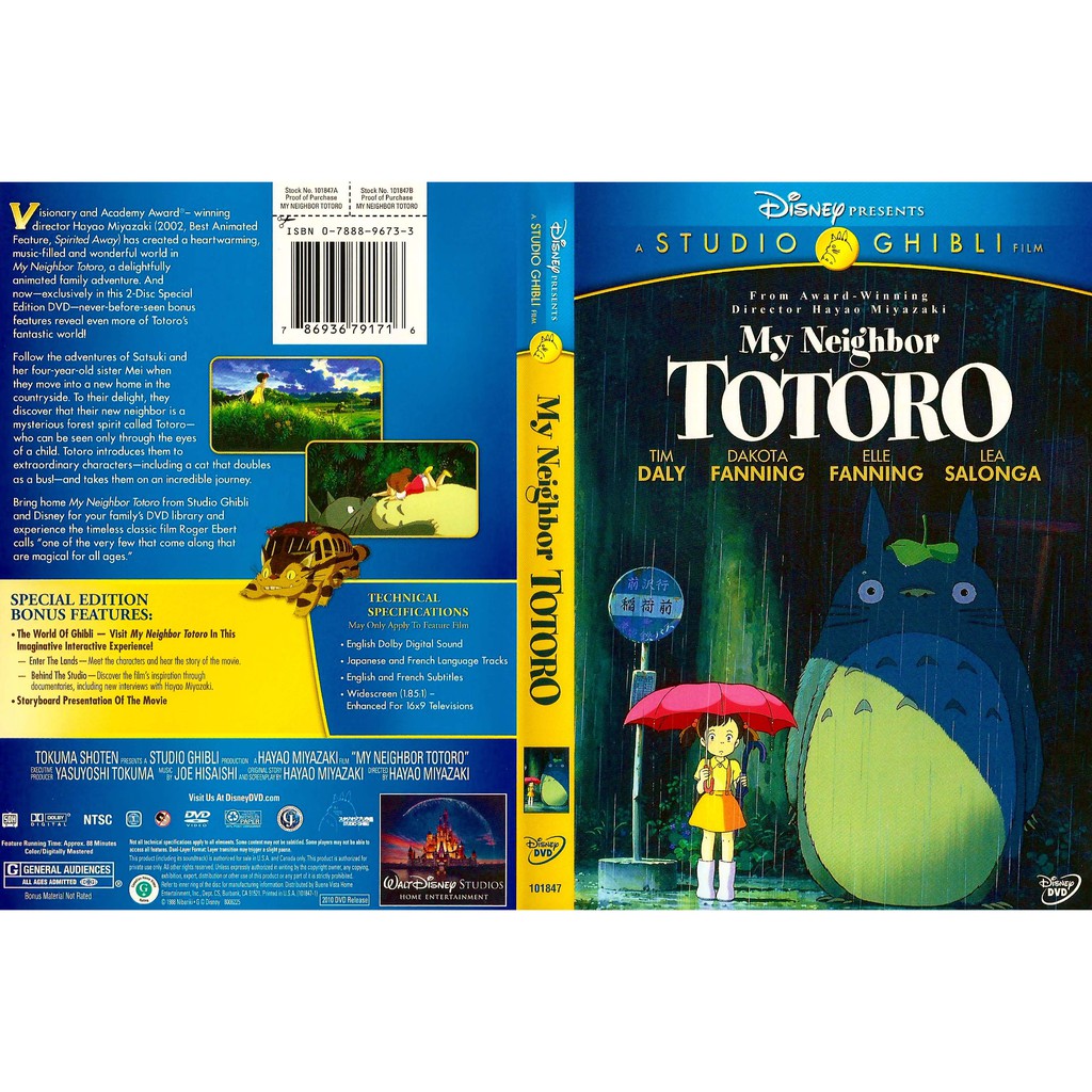 Đĩa Dvdfilm Phim Hàng Xóm Của Tôi Là Totoro (1988)