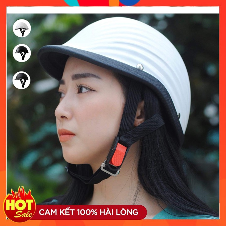 Mũ Bảo Hiểm Nửa Đầu 1/2 Đua Ngựa Cao Cấp Nhiều Màu Cho Nam Nữ