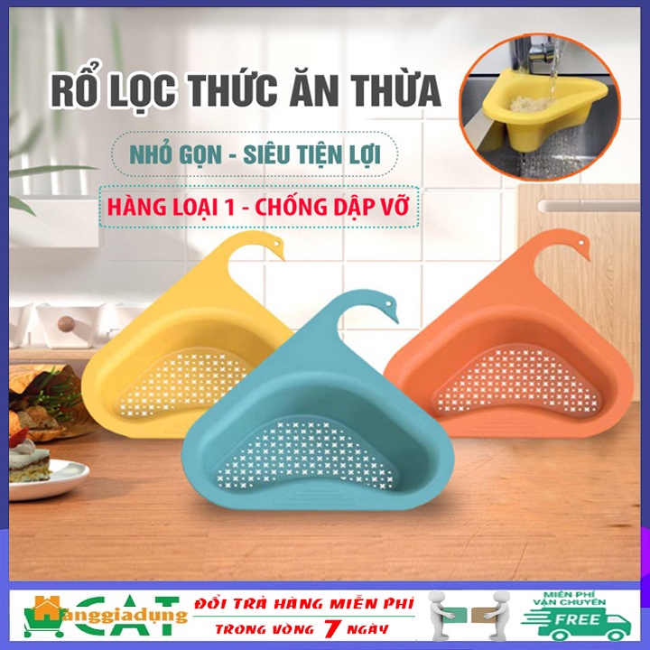 Khay lọc rác gắn bồn rửa bát hình thiên nga, rổ nhựa gắn bồn rửa đa năng, khay lọc thức ăn thừa tiện dụng