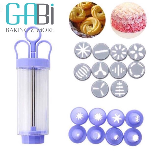 Bộ cookie press nhựa làm bánh quy