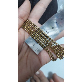 1met xích gợn sóng to 4mm màu vàng đồng _xich03