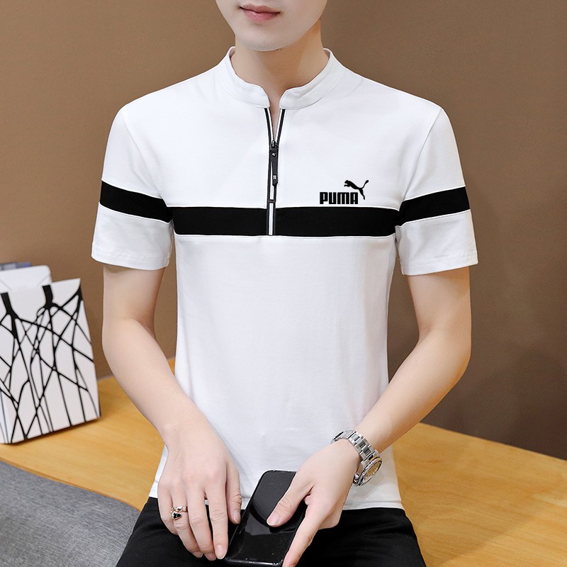 áo polo Cotton Ngắn Tay Puma Thời Trang Mùa Hè Hàn Quốc Dành Cho Nam