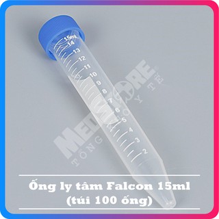 Set 100 ống ly tâm Falcon 15ml Medisafe - dụng cụ thí nghiệm