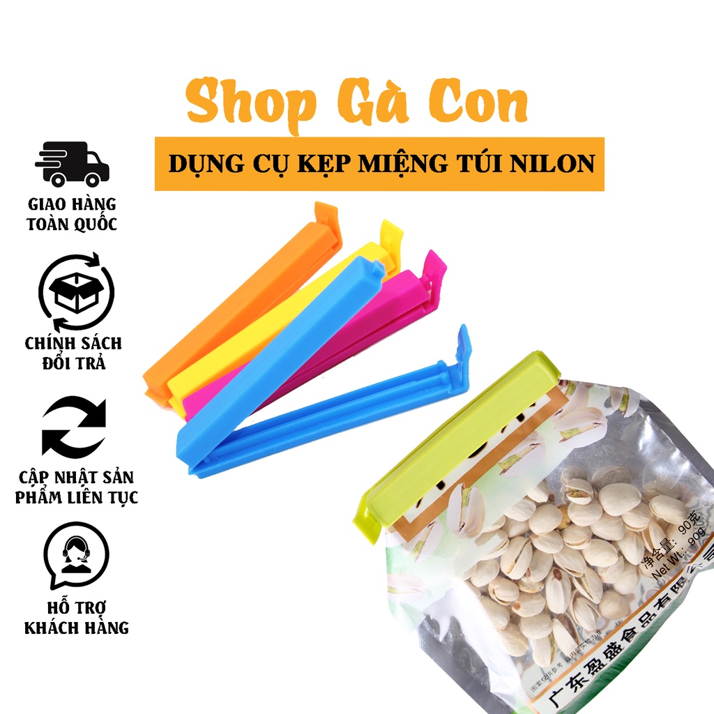 Combo 5 Kẹp Miệng Túi Nilon Bảo Quản Thức Ăn, Thực Phẩm Tiện Dụng