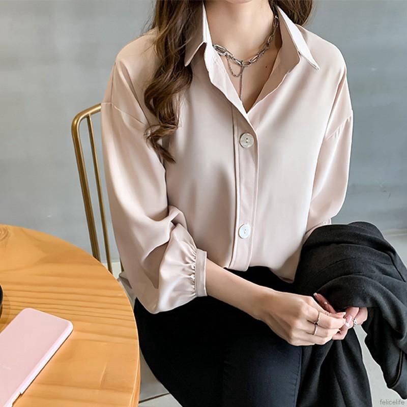 Áo kiểu cổ đức form rộng tay dài