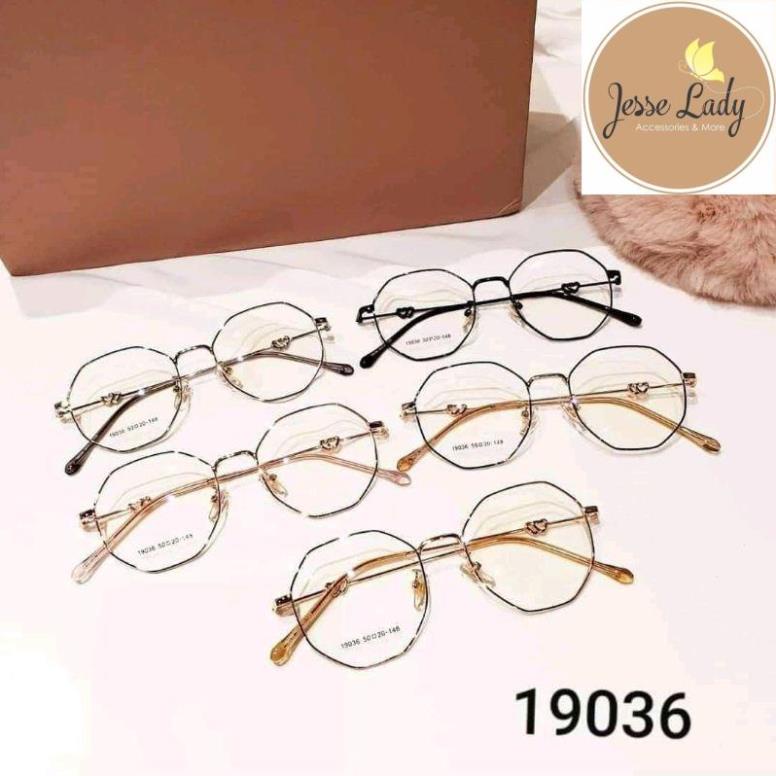Kính mắt lục giác kim loại 19036 thời trang nhiều màu
