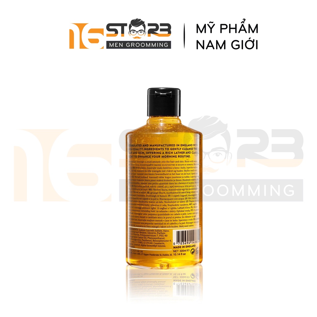 [Chính Hãng 100%] Sữa Tắm Gội 2 trong 1 Dapper Dan Hair &amp; Body Shampoo 300ml Hàng UK