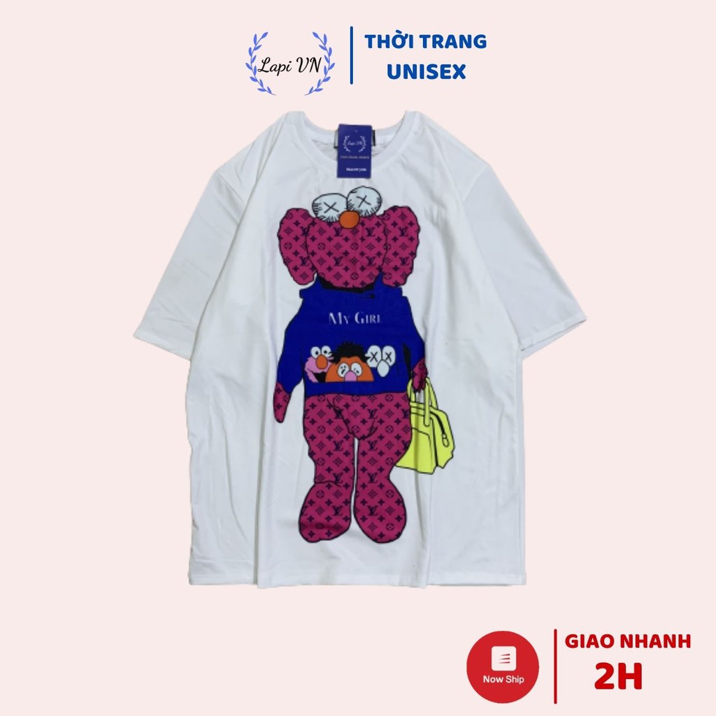 Áo Thun Nam Nữ Unisex In Hình Cô Gái My Girl Lapi VN, Chất Cotton Form Rộng Tay Lỡ Cổ Tròn Freesize, Big Size