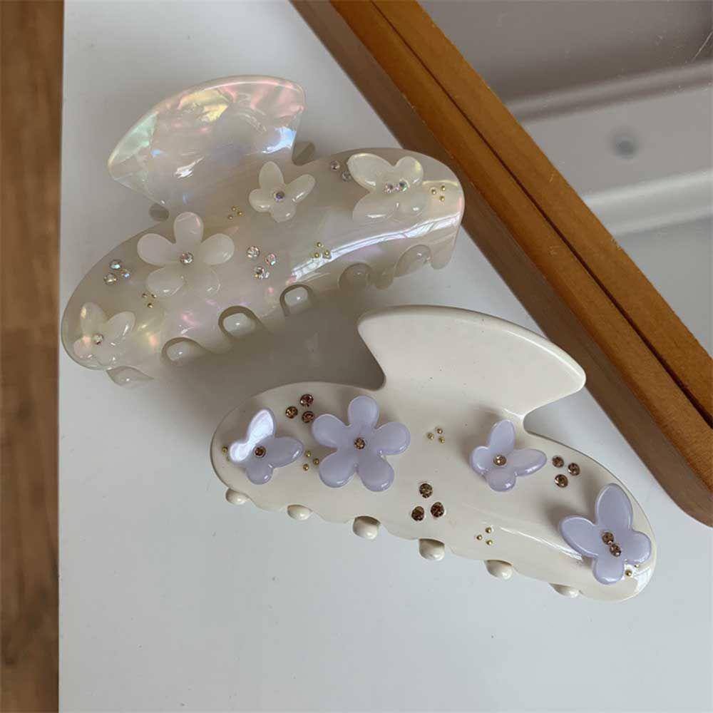 Kẹp Tóc Hình Hoa Và Bướm Phong Cách Retro Thanh Lịch Cho Nữ