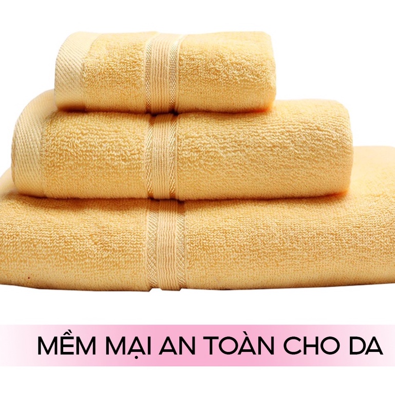 Khăn mặt cao cấp 30x50cm 100% cotton siêu thấm hút, không sổ lông, không phai màu- KHĂN BÔNG BẢO KHÁNH