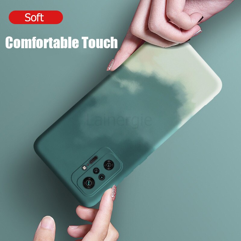 Ốp Điện Thoại Dáng Vuông Màu Nước Cho Xiaomi Redmi 10 Note 10 Pro 10S 9A 9C K40 PRO 5G 4G 2021 | BigBuy360 - bigbuy360.vn