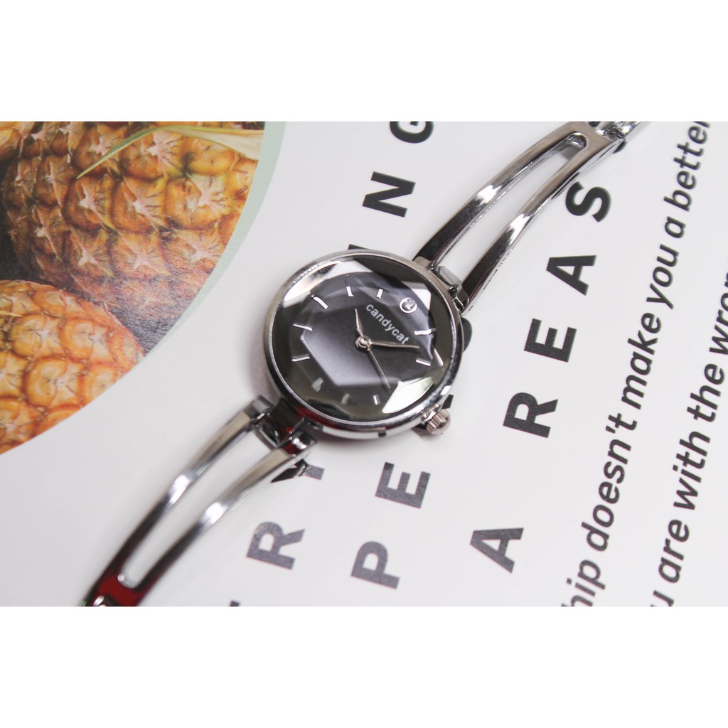 Đồng hồ nữ Candycat12 dây thép mặt tròn 3D | BigBuy360 - bigbuy360.vn